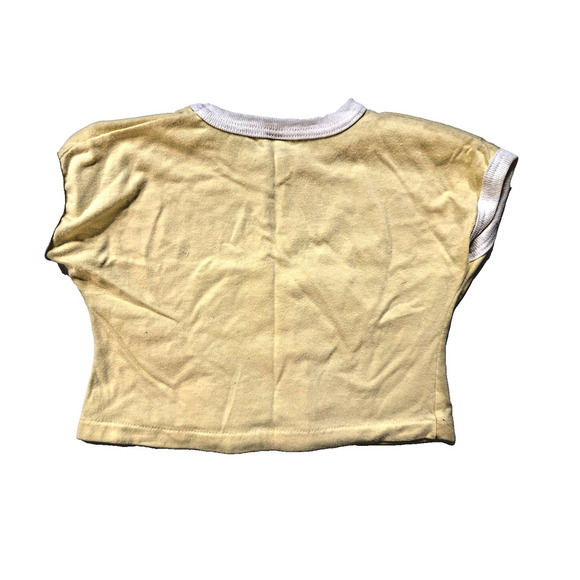 Vintage Carter's Shirt 24 Months Yellow Puppy Graphic Made in USA Baby Tee Top - Picture 4 of 4